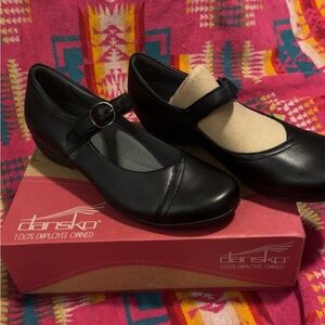 Dansko Black Mary Jane Flats